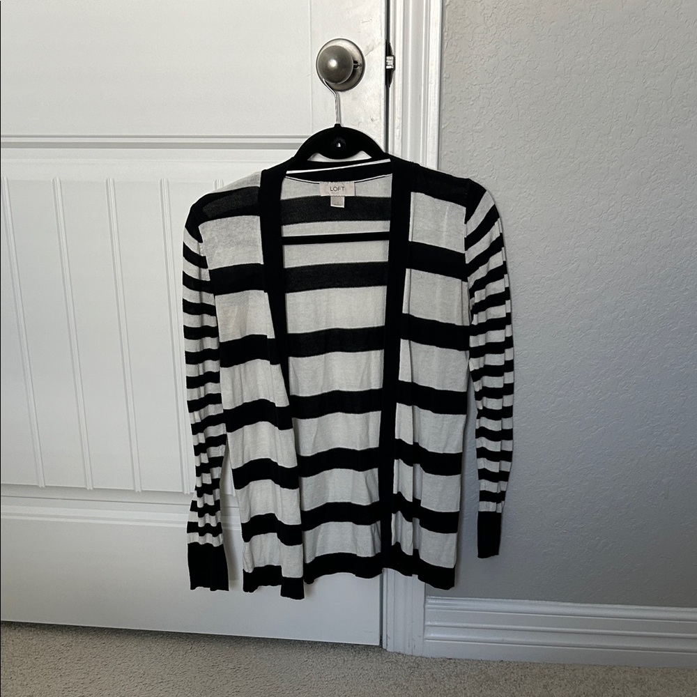 LOFT Monochrome Striped Sweater size S